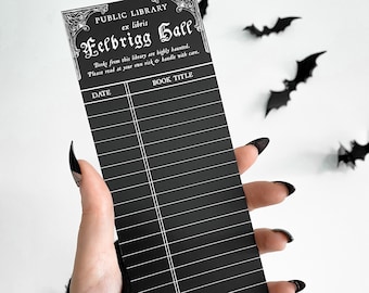 Gothic Haunted Library Card Bookmark | Haunted Library | Bookish Ghost | Felbrigg Hall | Ghost Stories | Dark Academia | Gothic Bookmarks