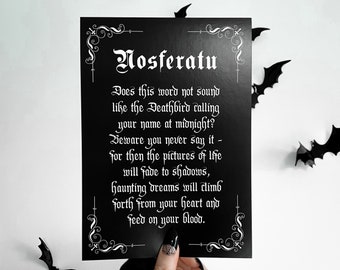 Nosferatu Verse Gothic Print
