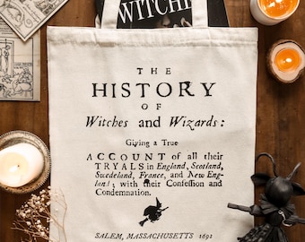 Malleus Maleficarum Tote Bag | Gothic Tote | goth accessories | dark academia | witch history | salem witch trials | book tote | bookish bag