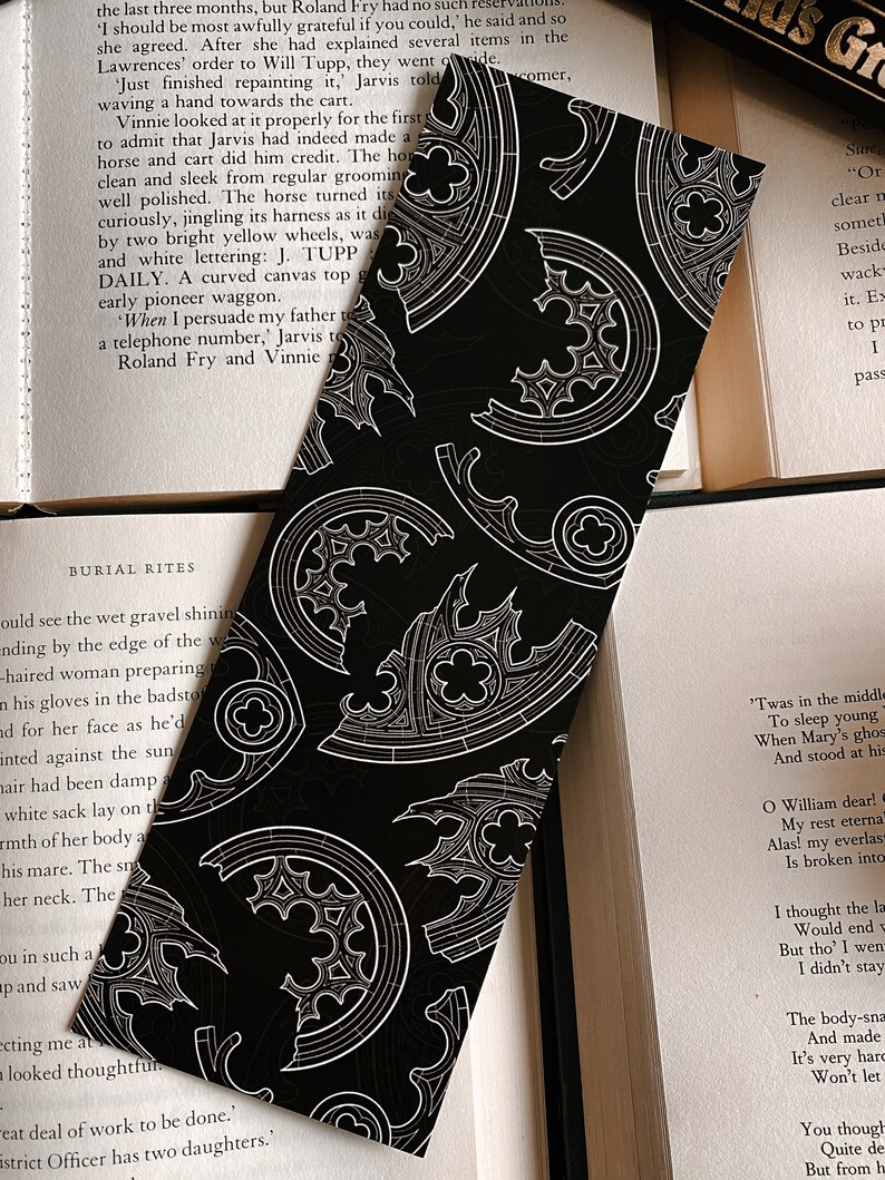 Cathedral Fragments Bookmark | Gothic Bookmark | Architecture | Gothic Art | Cathedrals | Cathedral Window | Dark Academia | Books | Reading immagine 4
