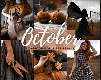 Preset Lightroom Mobile di OTTOBRE / 31 preset / preset di Halloween / preset autunnali / autunno / estetica / influencer / blogger / instagram /