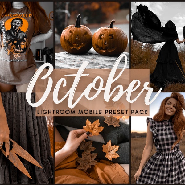 OKTOBER Lightroom Mobile Presets | 31 Presets | Halloween Presets | Herbst Presets | Herbst | ästhetisch | Influencer | Blogger | Instagram |