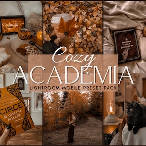 Bookstagram Cozy Academia Lightroom Presets | dark academia | light academia presets | autumn aesthetic | fall | cottage core | halloween