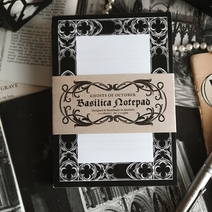 Basilica Notepad - BLACK | Gothic Stationery | Gothic Architecture ...