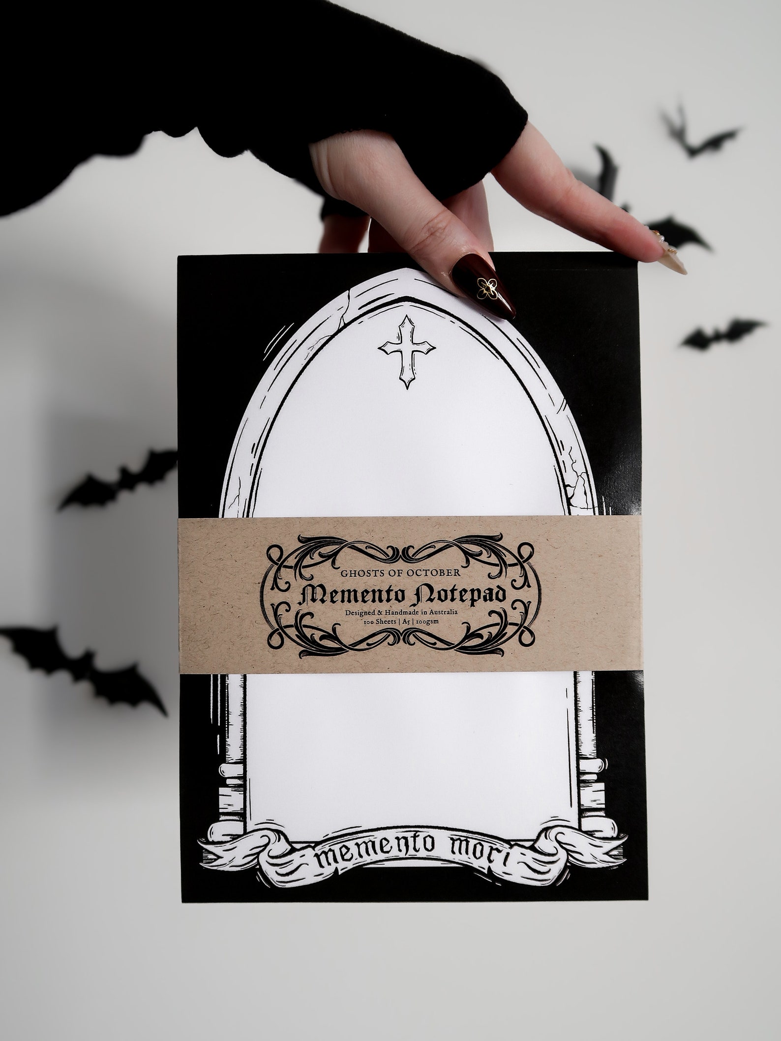 Memento Notepad - BLACK | Gothic Stationery | Gothic Architecture ...