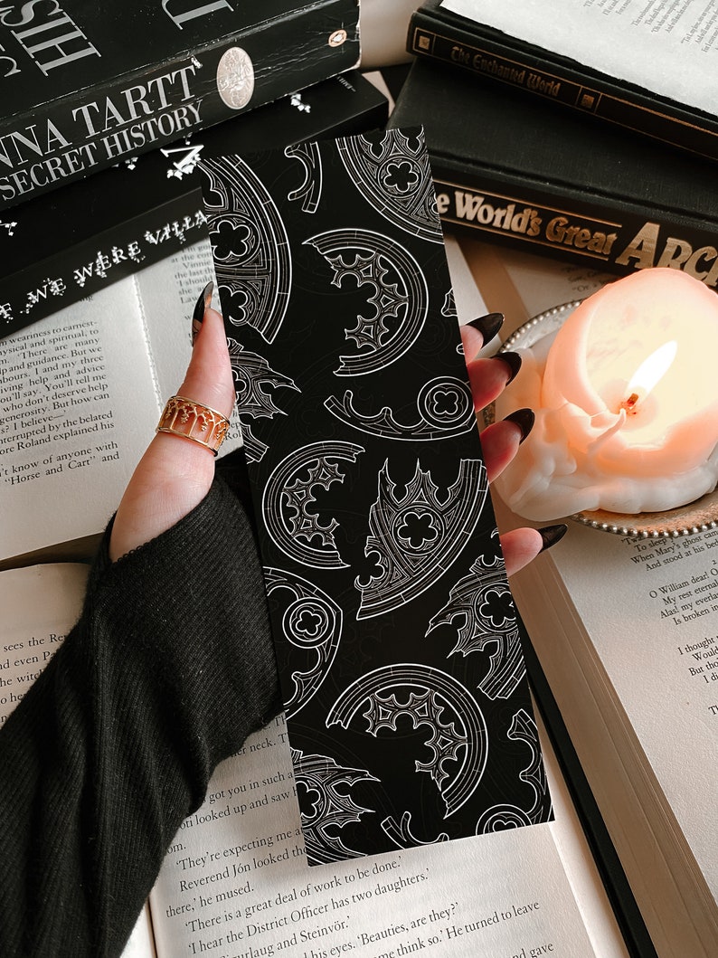 Cathedral Fragments Bookmark | Gothic Bookmark | Architecture | Gothic Art | Cathedrals | Cathedral Window | Dark Academia | Books | Reading immagine 3