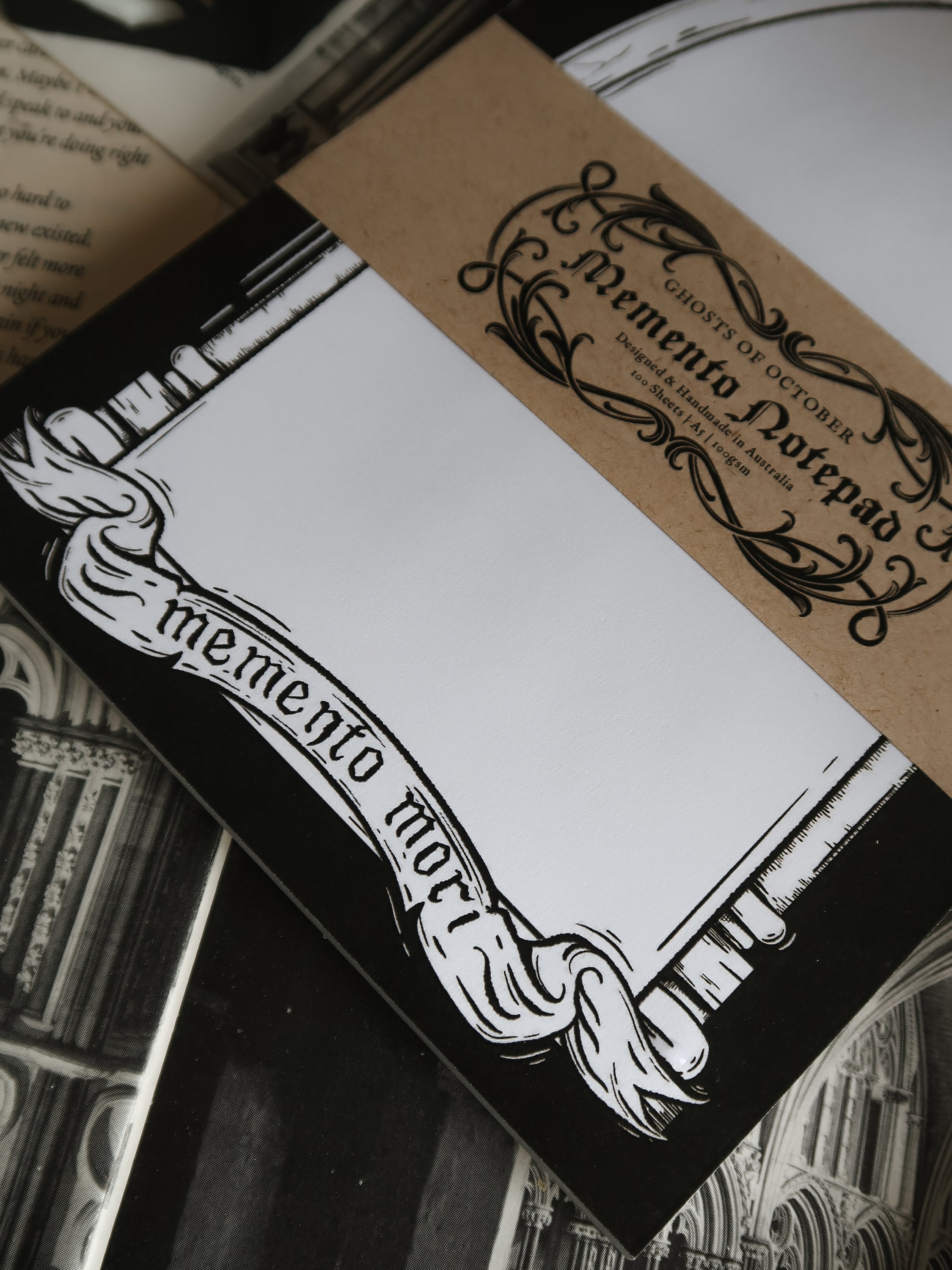 Memento Notepad - BLACK | Gothic Stationery | Gothic Architecture ...