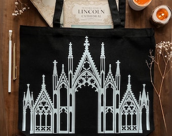 Cathedral Tote Bag | Gothic Tote | gothic architecture | gothic accessories | dark academia | book tote | bookish bag | dark fashion