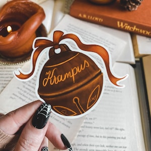 Vintage Krampus Bell Sticker | Die Cut Vinyl | Folk art | Gloss Sticker | Halloween | Journal | Stationary | Spooky | Horror | Christmas