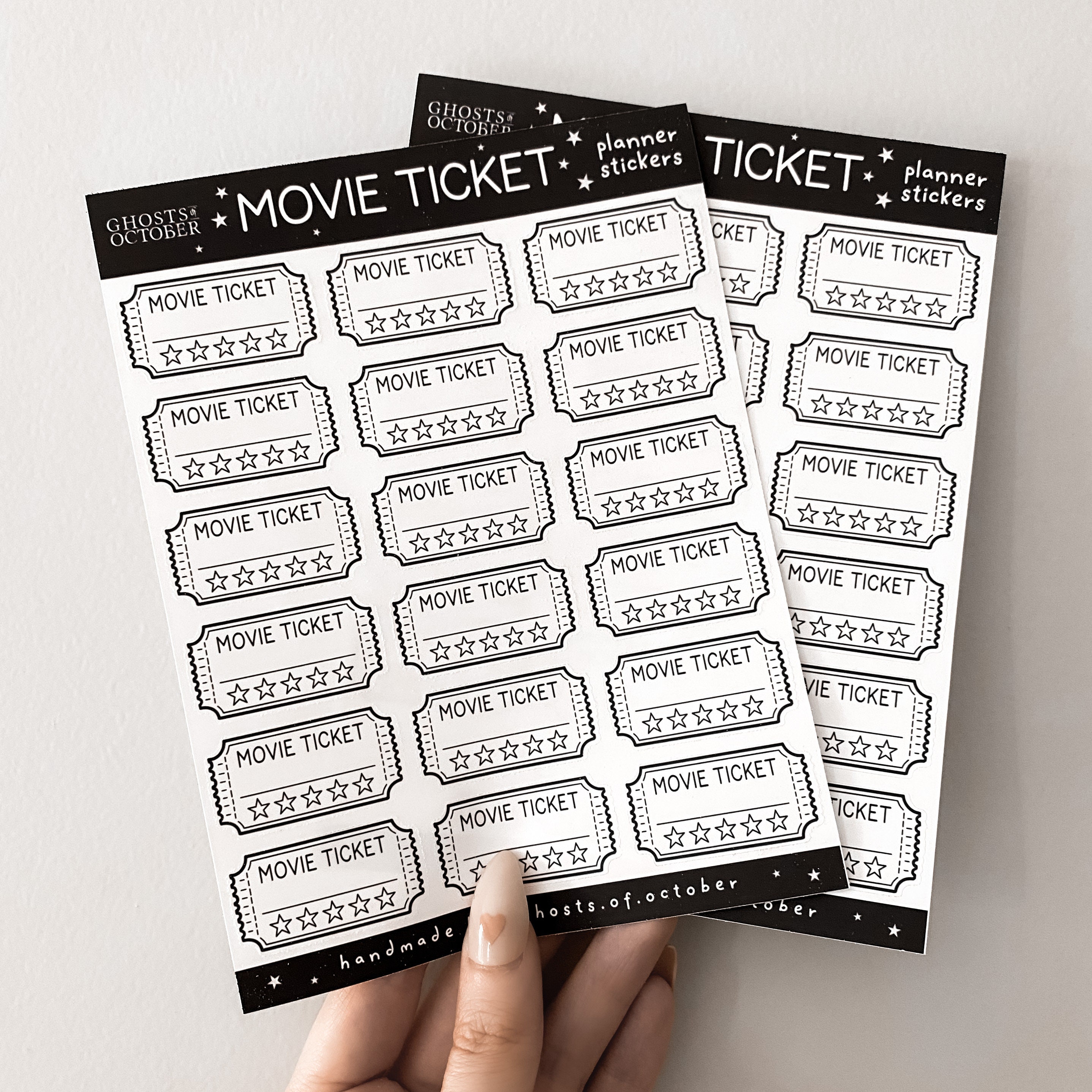 Ticket Machine Sticker Movie Ticket Planner Stickers | Movie Review | Sticker Sheet ...