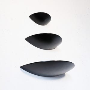 Half Moon Floating Shelf: Black Ash Wood Wall Hanging