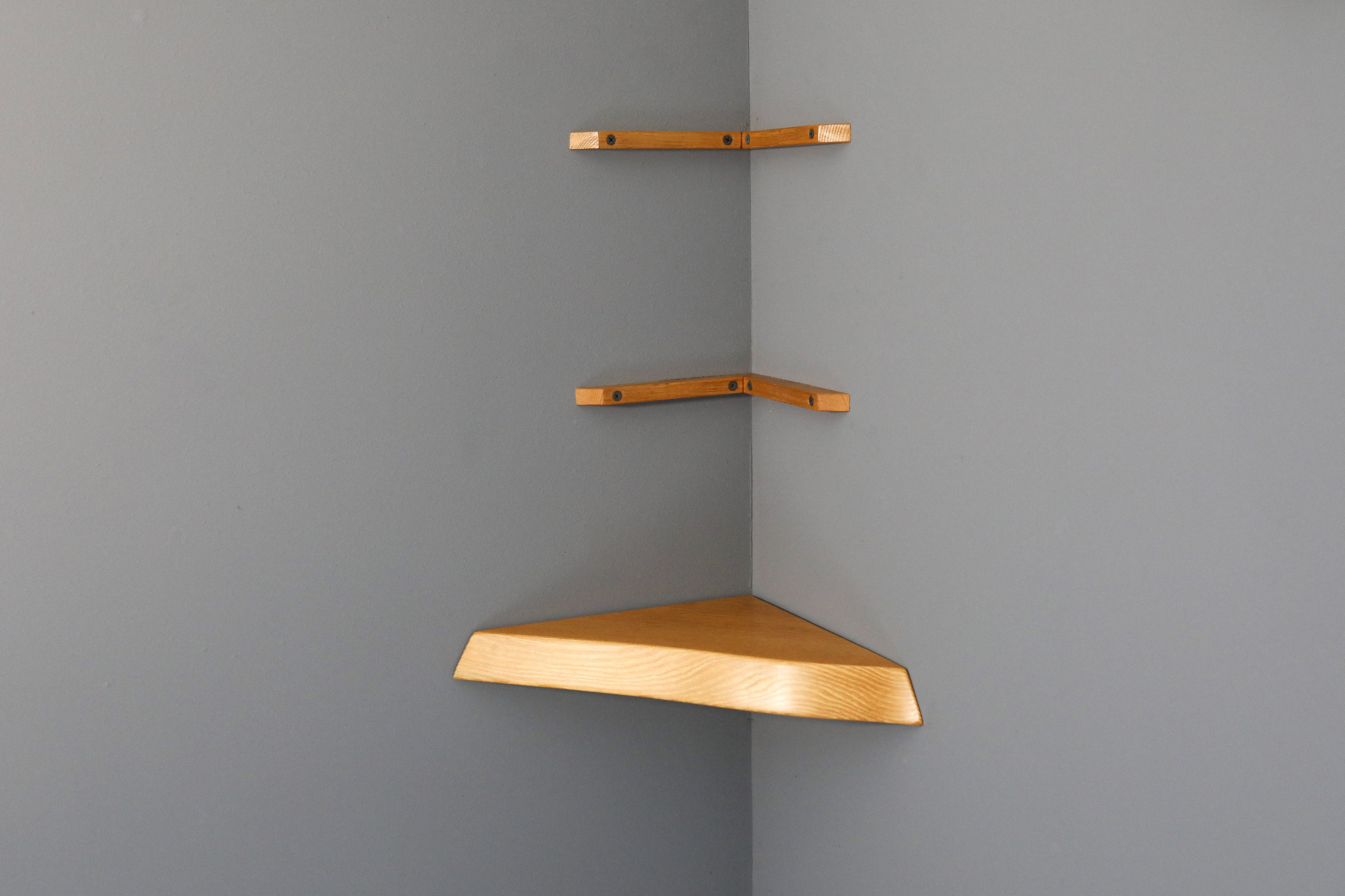 Rustic Live Edge Corner Floating Shelves With Fixings Free Etsy