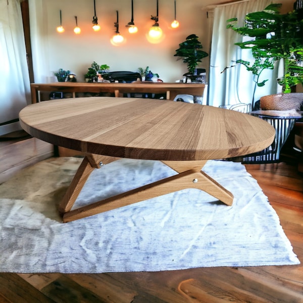Hoogte tafel aanpassen Unieke ronde eettafel Inwijdingsfeest Geschenk Transformertafel met spinnenpoot Dine Ash Wood Coffee Lift Top Table