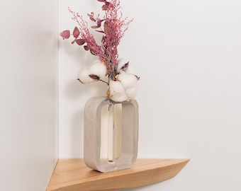 Étagère d'angle en frêne : étagère murale flottante en bois pour une décoration intérieure moderne