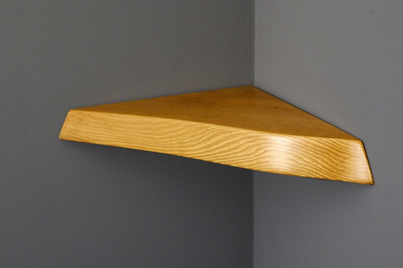 Chunky Farmhouse Floating Wooden Corner Shelves With Fixings Free Shipping Etsy