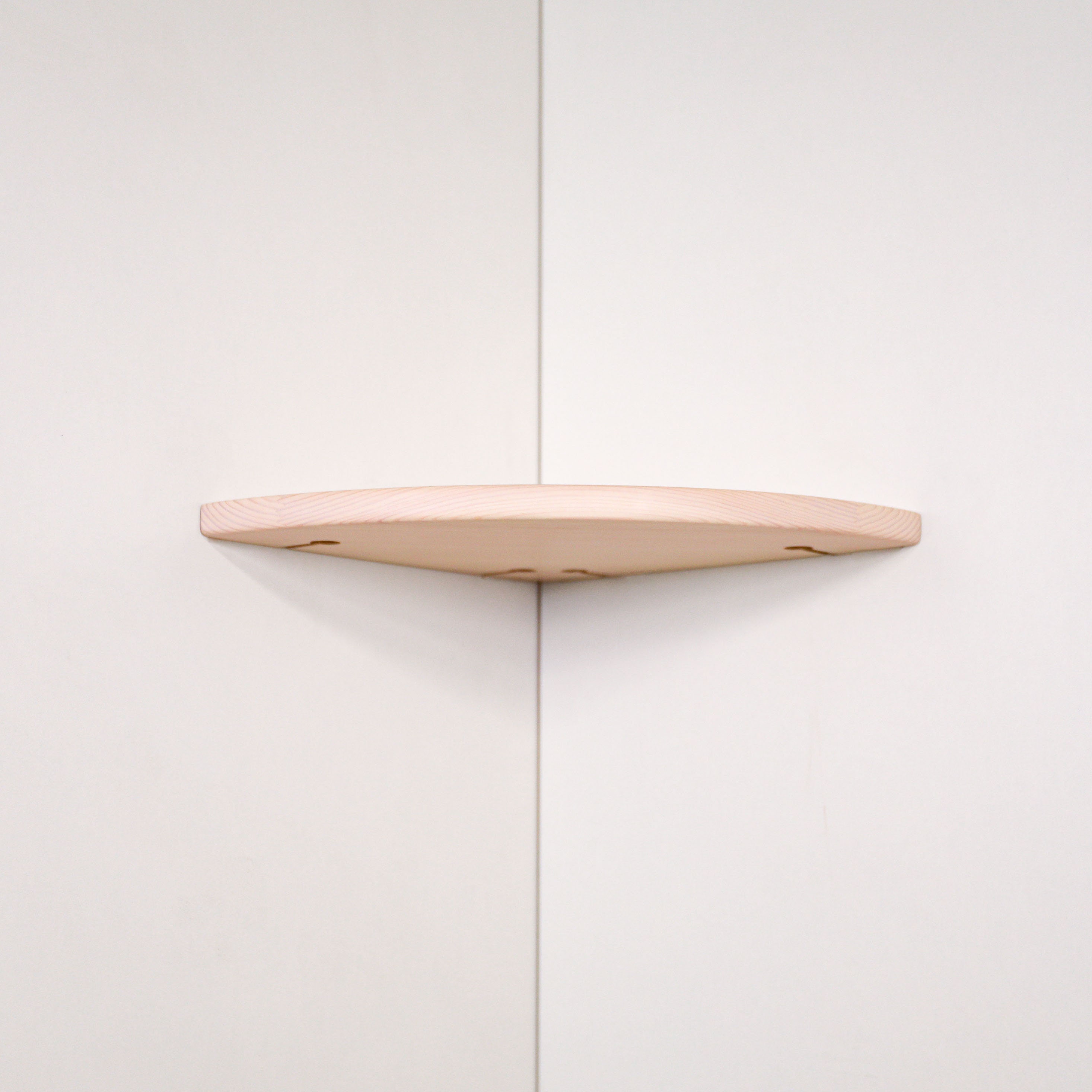 Corner Shelf Pine Floating Shelf Unique Furniture Half Round Etsy