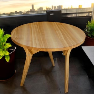 Adjustable Height Ash Wood Coffee Table: Scandinavian Transformer Table