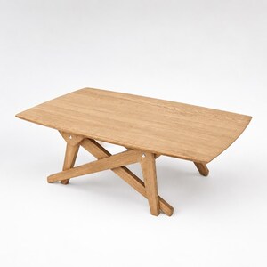 Ash Wood Transformer Table: Adjustable Height Coffee Dinning Table