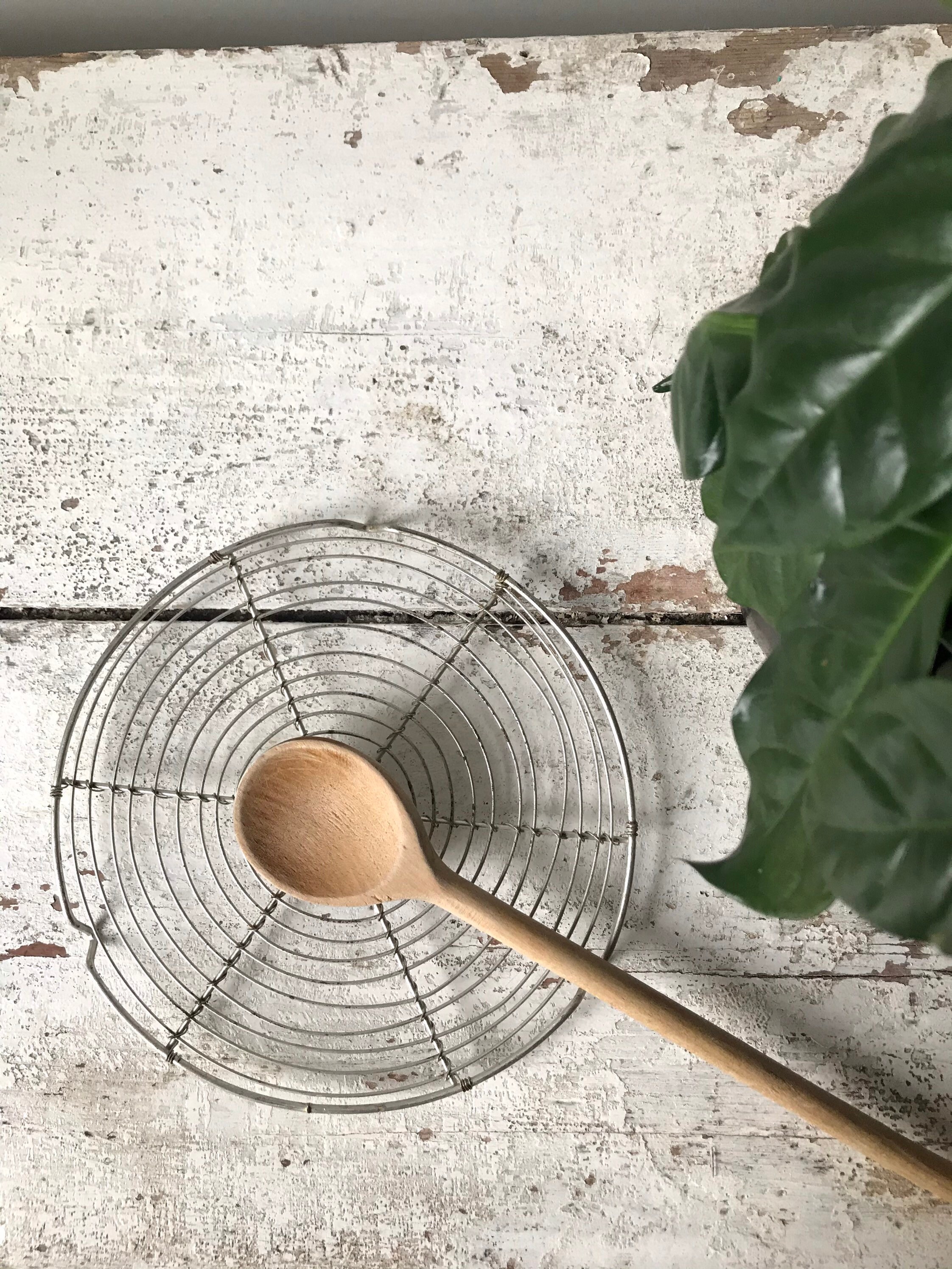 Cuillère en Bois Longue Vintage/17 Années 1990