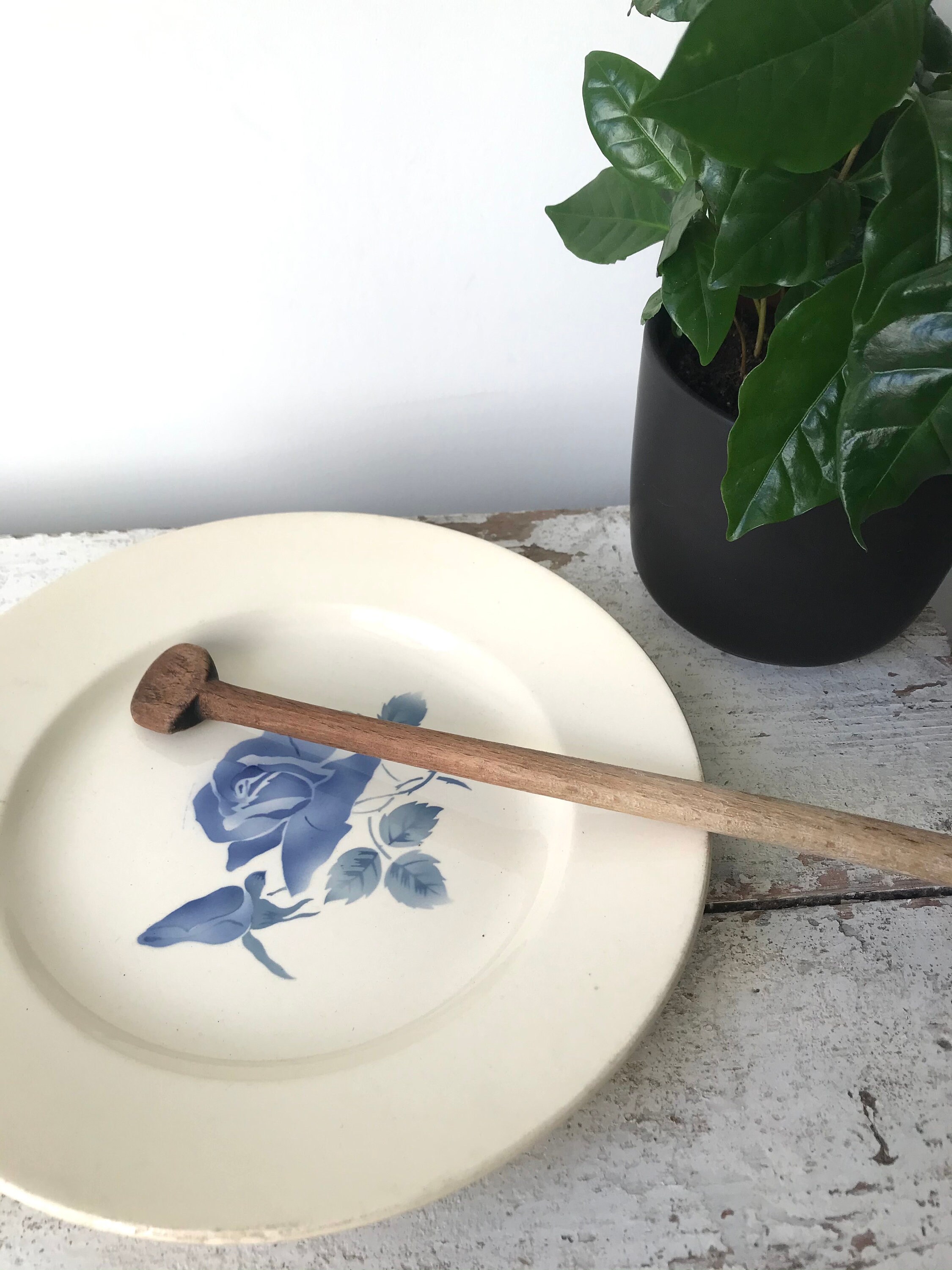 Cuillère en Bois Vintage/5 Années 1950