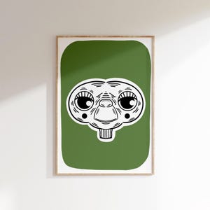 Poster del film E.T. – A4 | Personalizzabile, 8 colori tra cui scegliere | Carta grana + foto | Fatto a mano!