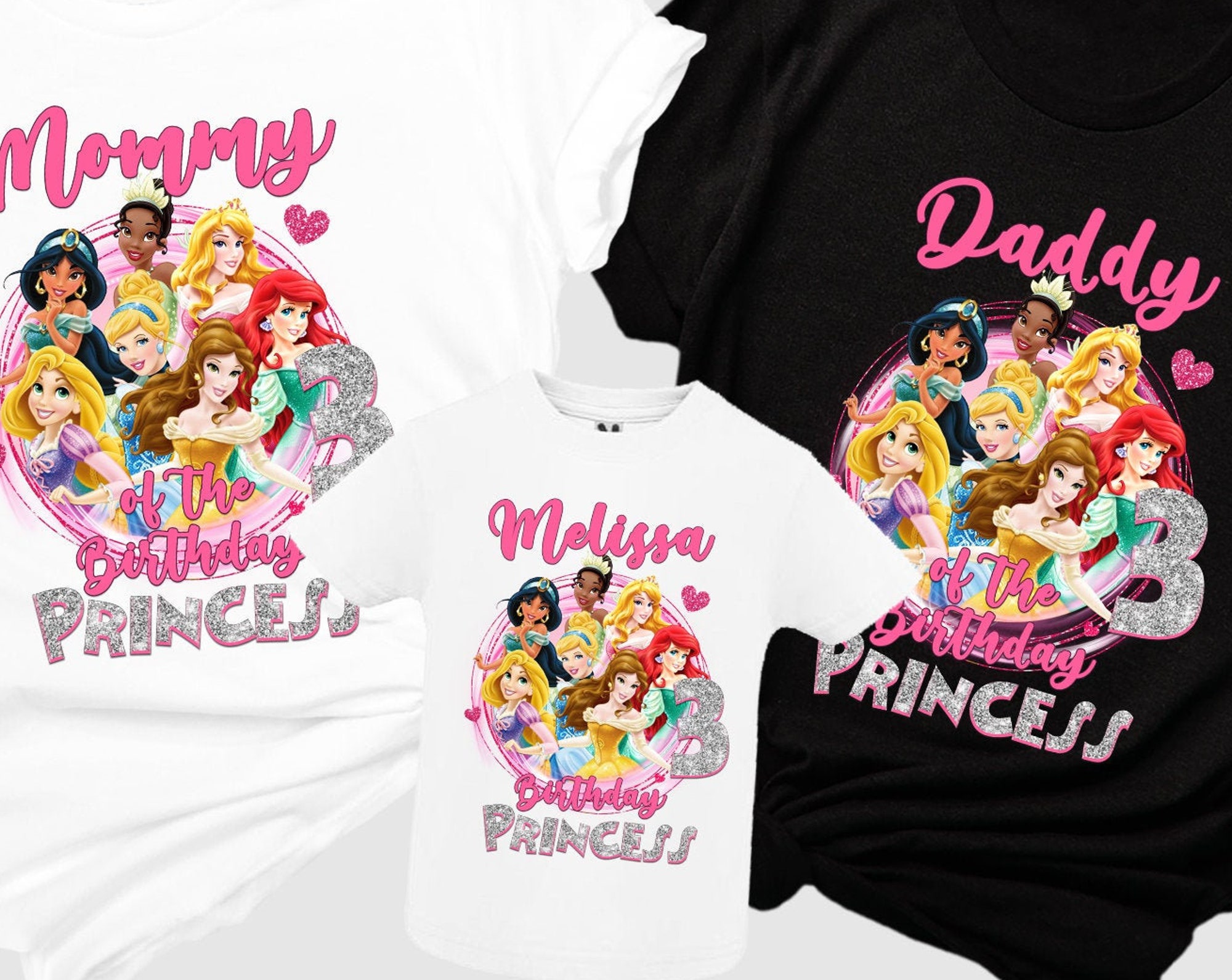Disney Prinzessin Geburtstag Matching Familie Shirt Disney Prinzessin Geburtstag Matching Familie Shirt
