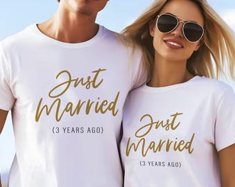 Just Married shirts 2026, Just Married Ago shirts, Honeymoon Shirts,  Personalised Mr And Mrs Wedding Shirts, Honeymoon Matching Tees