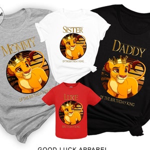 Simba Birthday Shirt Lion King Birthday Shirt Boy Lion King Family Shirt Custom Lion King Family Party Shirt Toddler Mom Dad Brother Sister