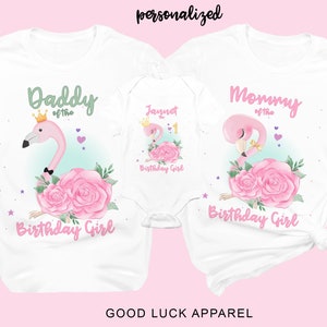 Pink Flamingo Birthday Shirt Girl Flamingo Family Shirts Birthday Girl Flamingo Shirt First Birthday Outfit Flamingo Baby Girl Birthday Tee