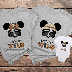 Lets Get Wild, Disney shirt, Animal Kingdom Theme Park family shirts 2025, Family Safari trip shirt, 2025 Safari adventure, Mickey Minnie