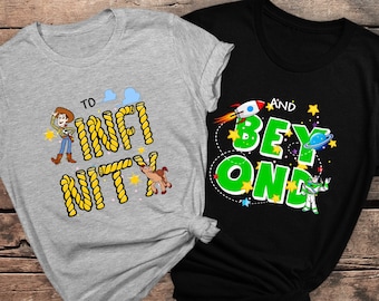 Disney Toy Story Shirts, To Infinity And Beyond, Woody, Buzz Lightyear, Disney Shirts, Disney Couple Shirts, Disney Family Matching Shirts