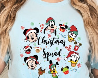 Disney World Christmas Squad Tees, Christmas Family Vacation, Mickey Christmas Tee, Disney Family Christmas Trip, Matching Christmas tees