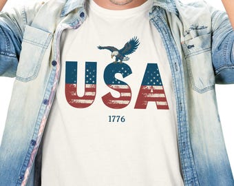 2026 USA Flag Shirt For Man and Woman, 4th of July Shirt, 4th July USA Tshirt, Retro Usa Flag Tee, Usa Shirt, Independent Day Shirt