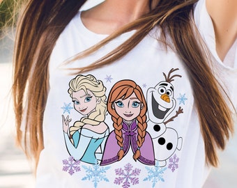Princess Elsa Anna Olaf Shirt 2026, Frozen Elsa Women's Shirt, Frozen Anna, Frozen Olaf , Disney Princess Elsa Shirt, Frozen Magic Kingdom