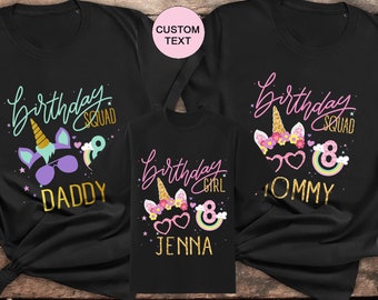 Unicorn Birthday Shirts for Family, Unicorn Birthday Shirt, Unicorn Birthday Outfit, Birthday Girl Unicorn Shirts, Unicorn Party shirts