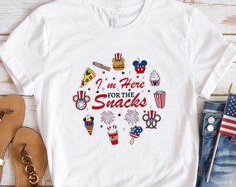Mickey Fourth Of July Shirt, I'm Here For The Snacks Disney 4th Of July Shirt, Disney family 4th Of July Shirt, Disneyland 4th july Shirt