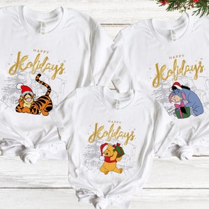 Winnie The Pooh Christmas Tree Shirt, Winnie The Pooh, Tigger, Eeyore Christmas Shirt, Christmas gift