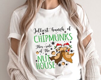 Chip and Dale Christmas Shirt, Disney Christmas Shirt, Family Christmas shirt, Chipmunks Gifts, Snowmen, Snowflake, Double Trouble tee shirt