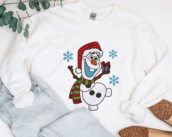 Disney Frozen Olaf Christmas Sweatshirt, Frozen Christmas Sweatshirt, Frozen Magic Kingdom Christams, Disney winter sweatshirt