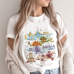 Disney Parks Shirt, Four Parks Disney World Shirt, Disney Castle Shirt, Magic Kingdom Shirt, 4 Parks Shirt, Colorful Disney Shirt, Epcot Tee