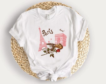 Paris Vacation T-Shirt: Eiffel Tower Skyline Travel Tee