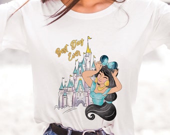 Disney Princess Jasmine Shirt 2026, Disneyworld Princess Shirt, Disney Girls Trip Shirts, Disney Girls Squad, Best Day Ever girls shirt