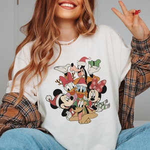 Vintage Mickey And Friend Christmas Shirt,Disney Family Christmas Shirt,Disney Ears Christmas Shirt,Disney Christmas Shirt,Disney Trip Shirt