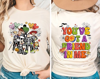 Toy Story Halloween Shirt 2026, Two Sided Disney Toy Story Family Halloween, Toy Story Group Halloween Shirt, You've Got A Friend In Me