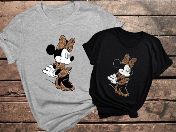 Leopard Minnie Mouse Shirt Animal Print Minnie Mouse Tee Animal