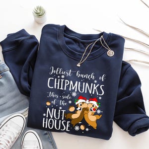Chip and Dale Christmas Sweatshirt, Disney Christmas Sweatshirt, Family Christmas Sweatshirt, Chipmunks Gifts, Double Trouble Sweatshirt