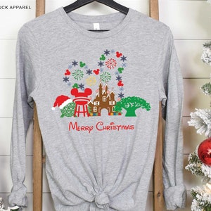 Disneyland parks Christmas long sleeve shirts, Disney Christmas Family Shirt, Disneyworld Christmas shirts, Disney Family Christmas Shirt
