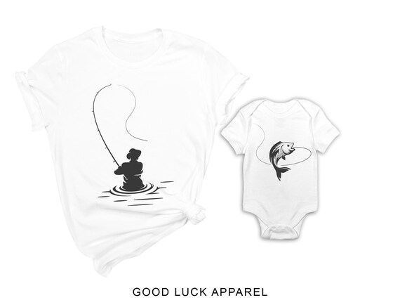 Daddy and Me Fishing Gift Printed Dad and Son Fish Father Son Matching  Shirts Set Graphic Tees Boho Baby Clothes New M