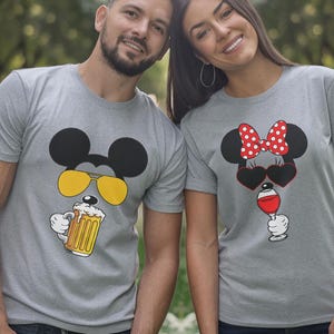 Mickey and Minnie Drink Around The World Shirt, Drinking Team Shirt, Drinking Around World Tee, Mickey and Minnie Epcot Shirt