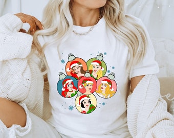 2026 Disney Princess Christmas Tee, Girls Disney Christmas Shirts, Magic Kingdom Christmas Shirt, Disneyland Princess Christmas Shirt Women